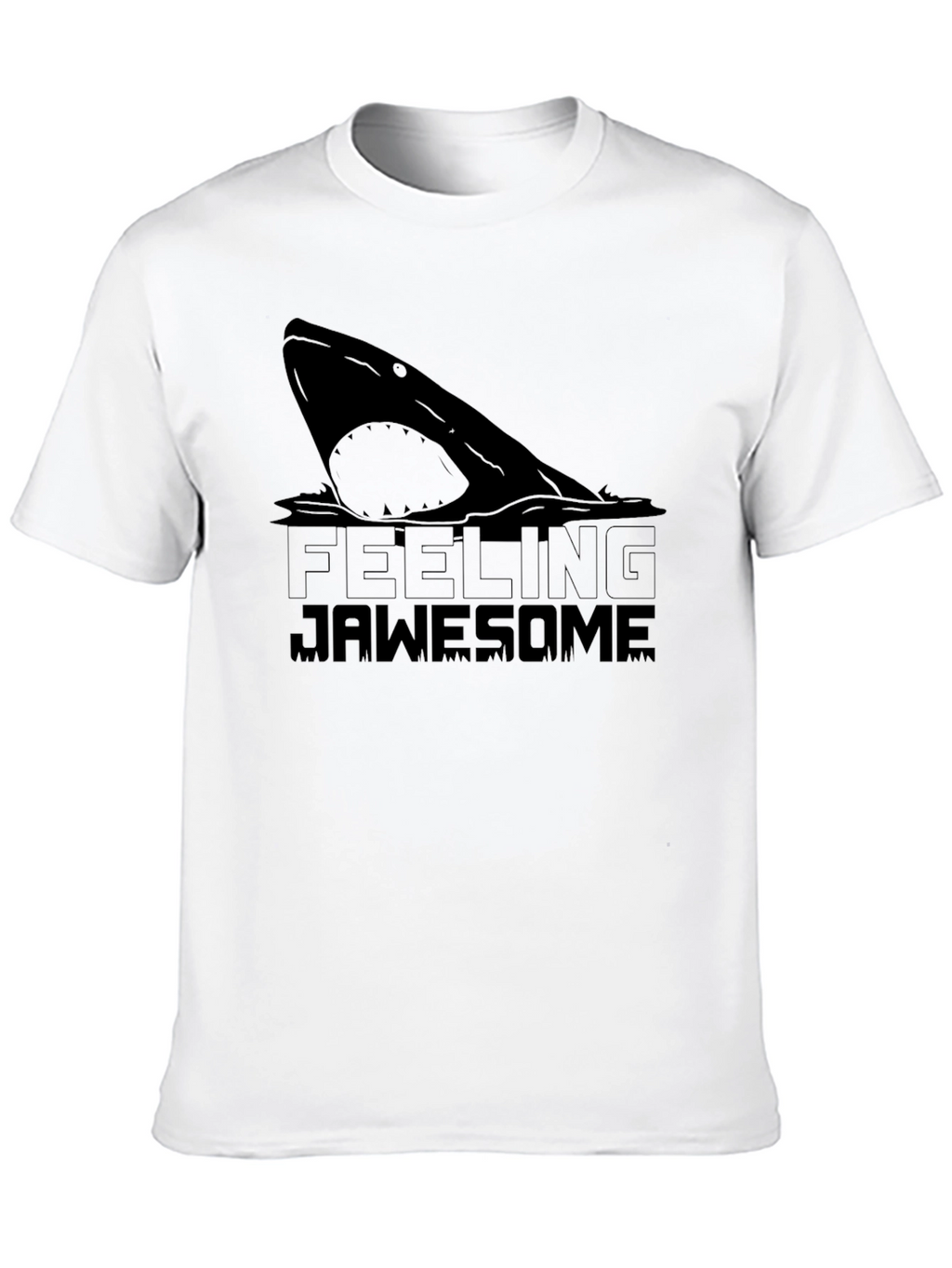 Feeling Jawsome Black T-Shirt - Shark Graphic Tee