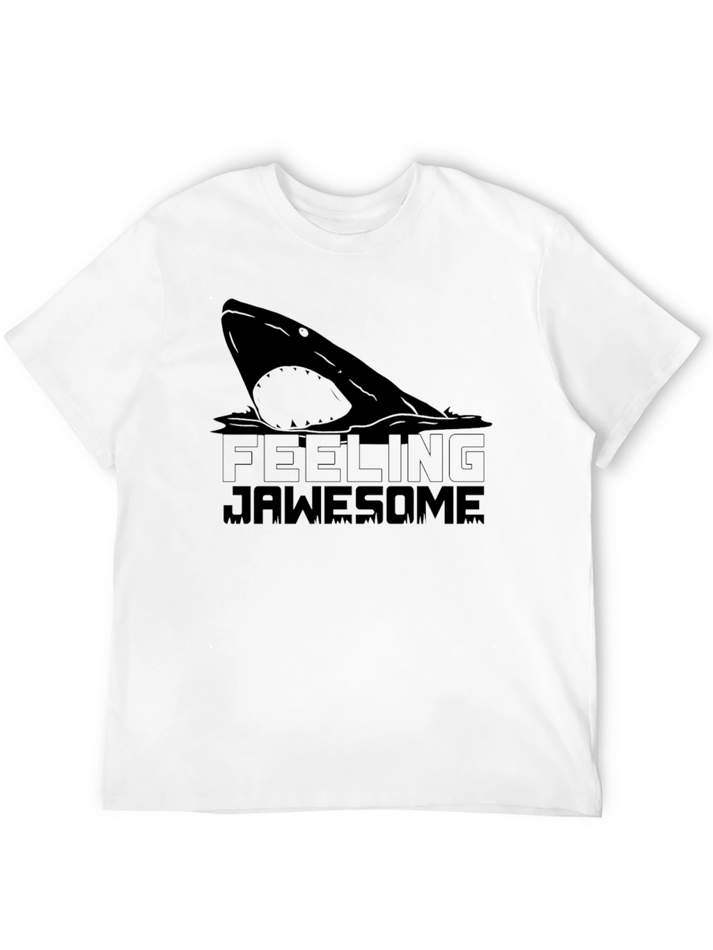 Feeling Jawsome Black T-Shirt - Shark Graphic Tee