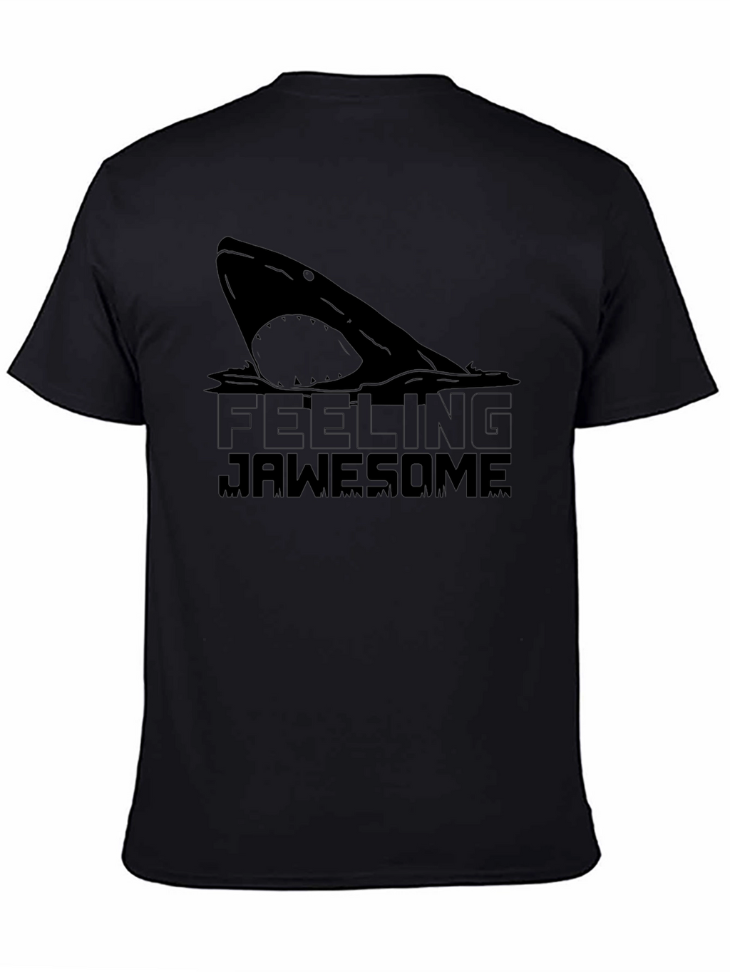 Feeling Jawsome Black T-Shirt - Shark Graphic Tee