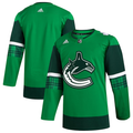 Men's Vancouver Canucks Kelly Green 2023 St. Patrick's Day Primegreen Authentic Blank Jerseys