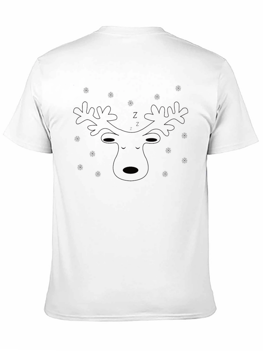 Mens Black Moose Outline T-Shirt