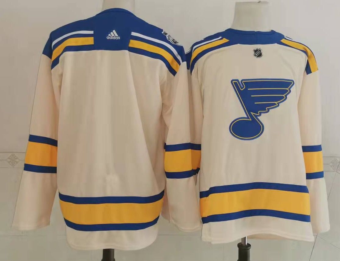 Men's St. Louis Blues Cream Blank Jerseys