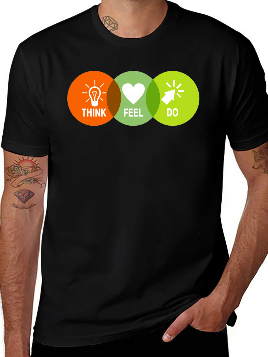 Think Feel Do T-Shirt - Motivational Graphic Tee