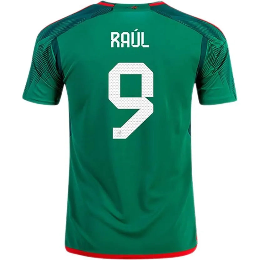 RAÚL #9 Mexico 1:1 Quality Home Green Fans Jersey 2022/23 ★★ Front