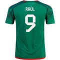 RAÚL #9 Mexico 1:1 Quality Home Green Fans Jersey 2022/23 ★★ Front