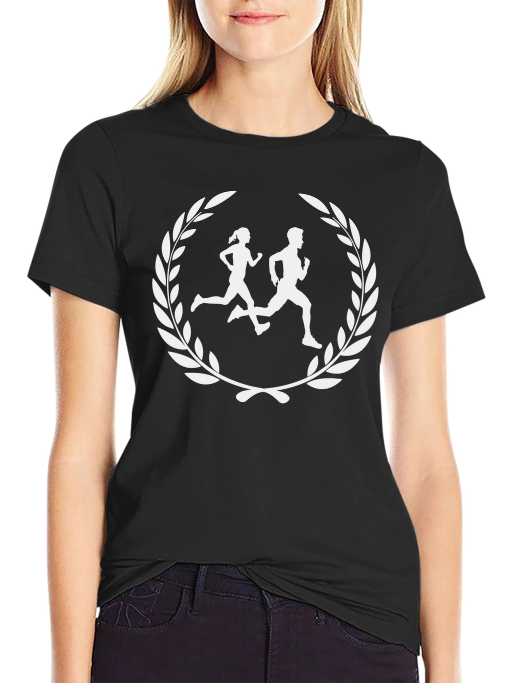 Runner Laurel Wreath Graphic Tee - Athletic Style