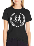 Runner Laurel Wreath Graphic Tee - Athletic Style