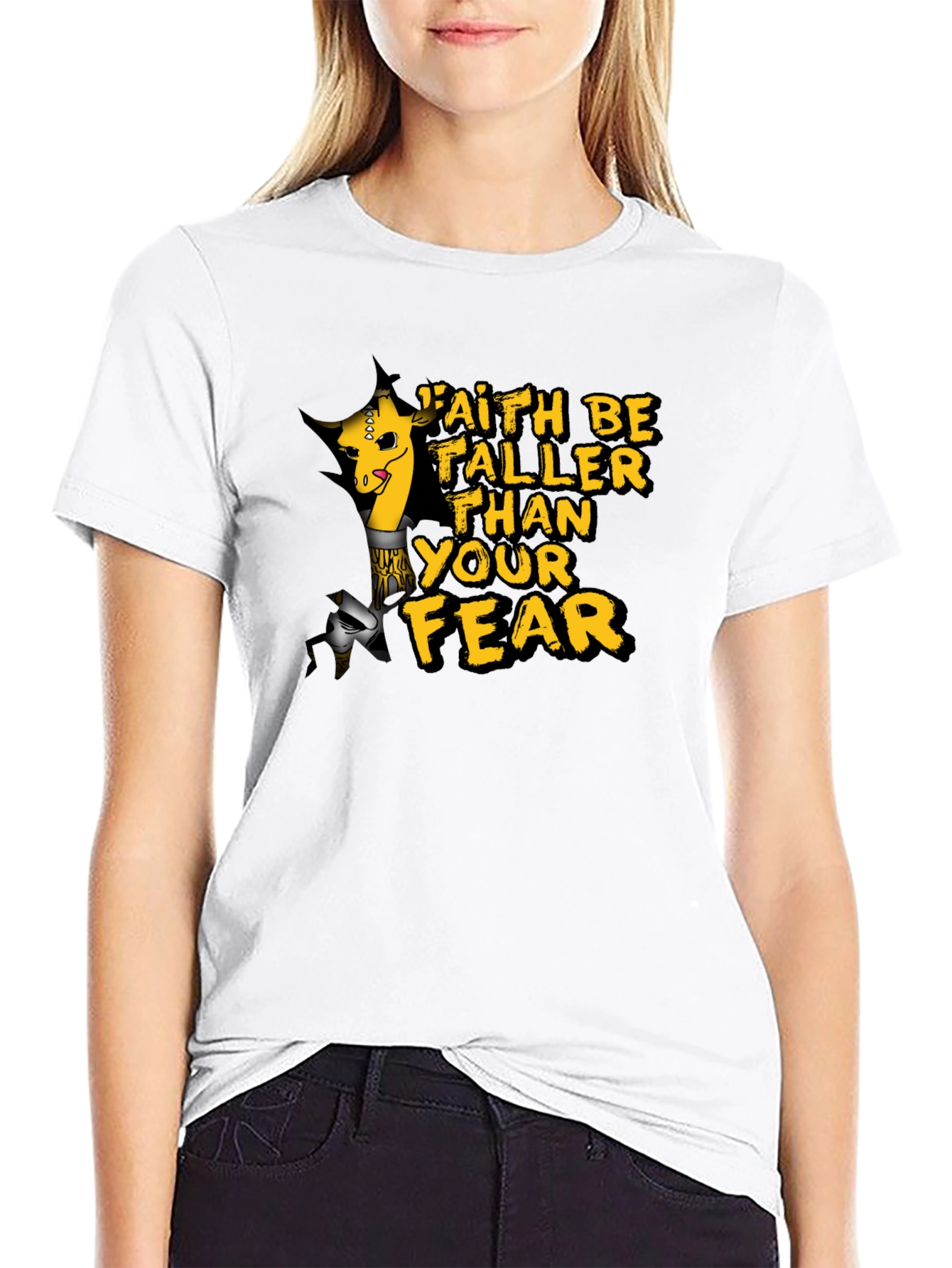 Faith Giraffe T-Shirt - Be Taller Than Your Fear