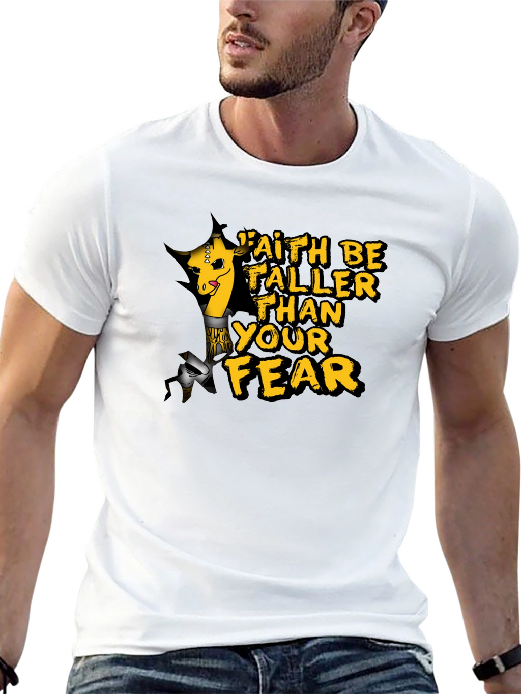 Faith Giraffe T-Shirt - Be Taller Than Your Fear