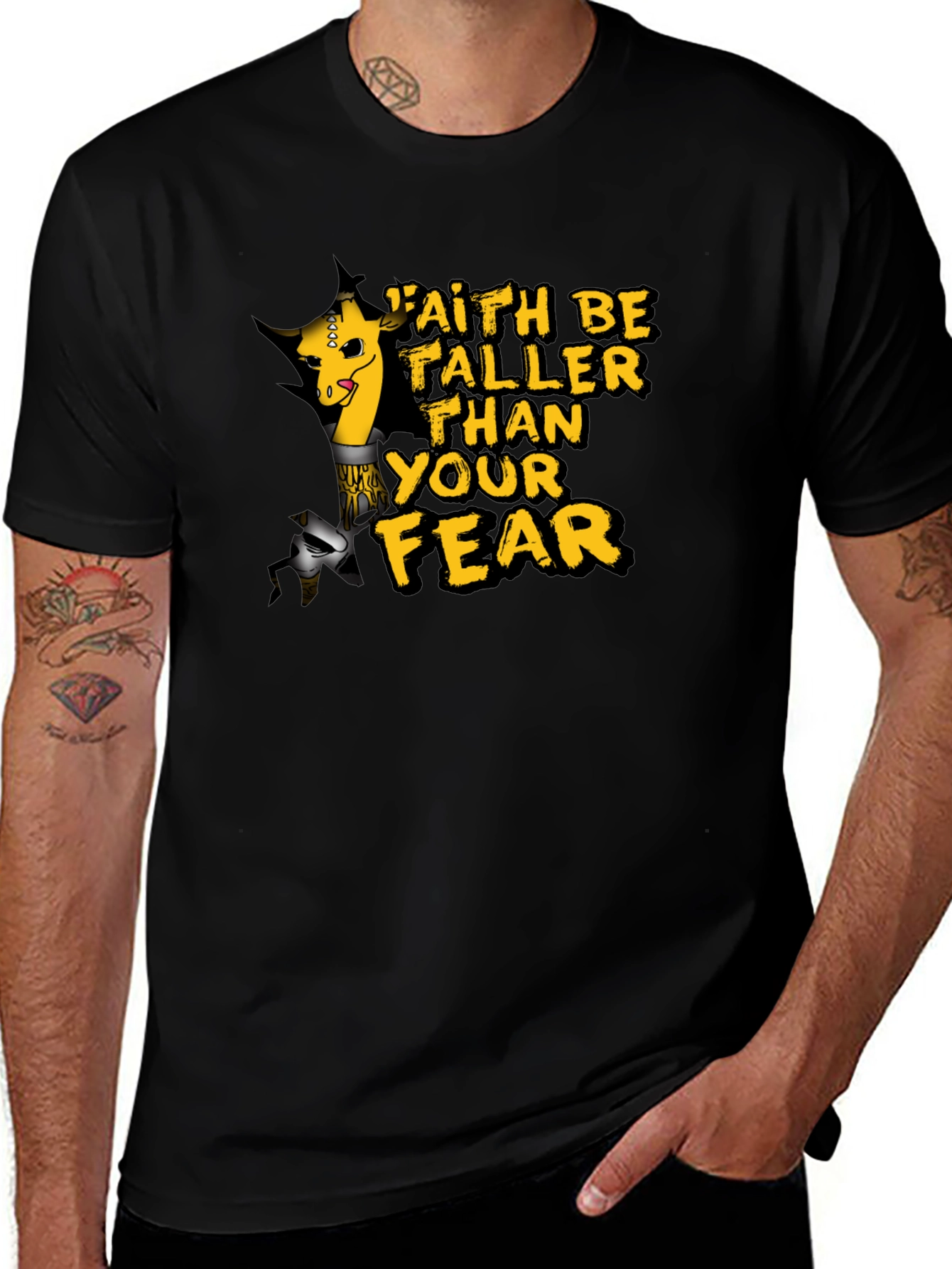 Faith Giraffe T-Shirt - Be Taller Than Your Fear