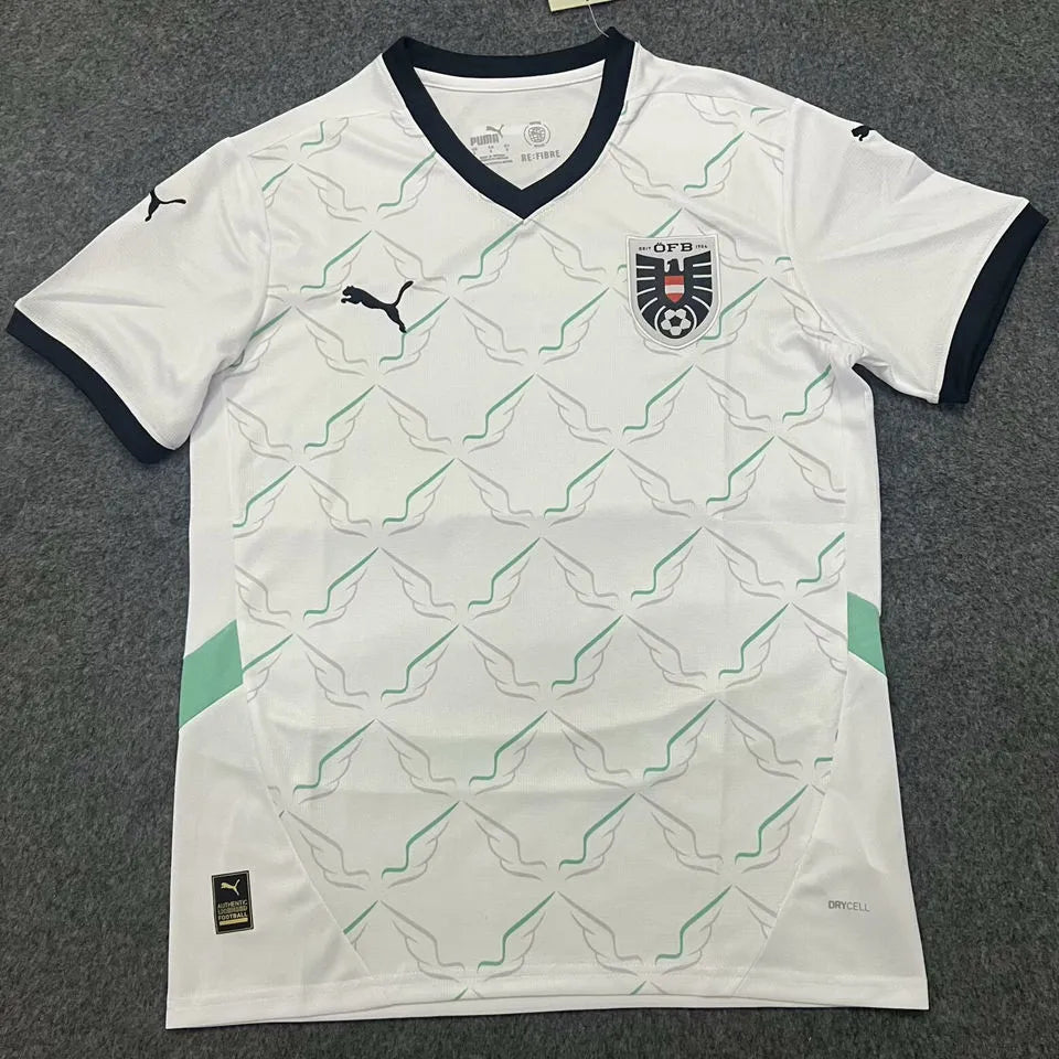 2024/25 Austria Away White Fans Soccer Jersey Back