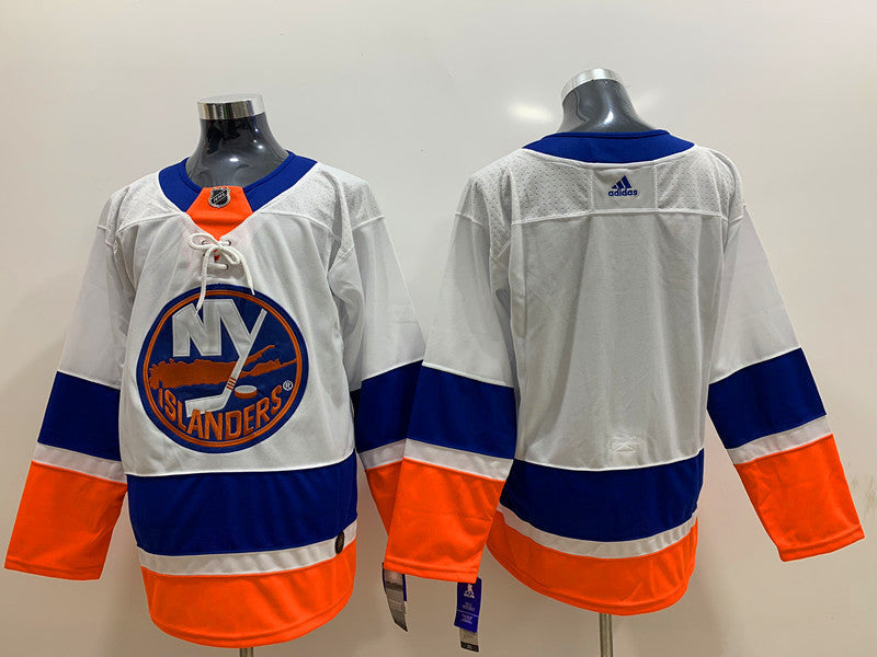 Men's New York Islanders White Breakaway Away Blank Jerseys