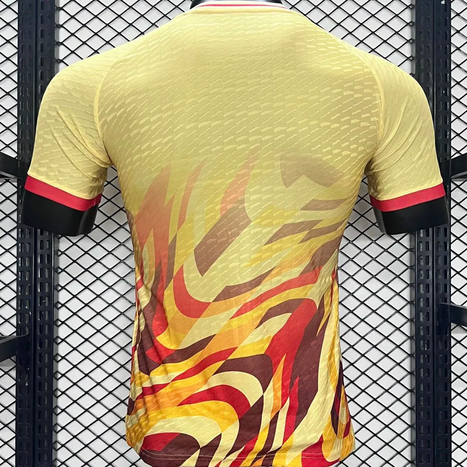 2024/25 Spain Special Edition Yellow Player Version Soccer Jersey Back