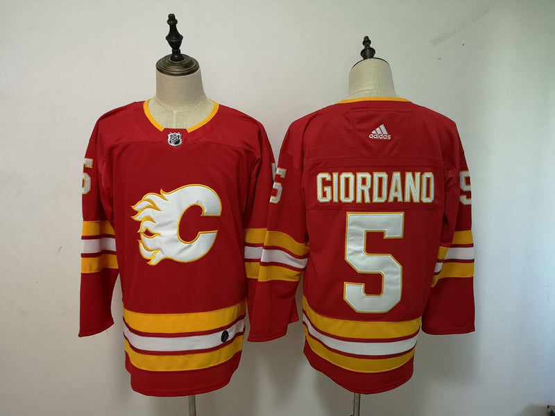 Men's Calgary Flames Mark Giordano #5 Red Home Breakaway Player Jerseys