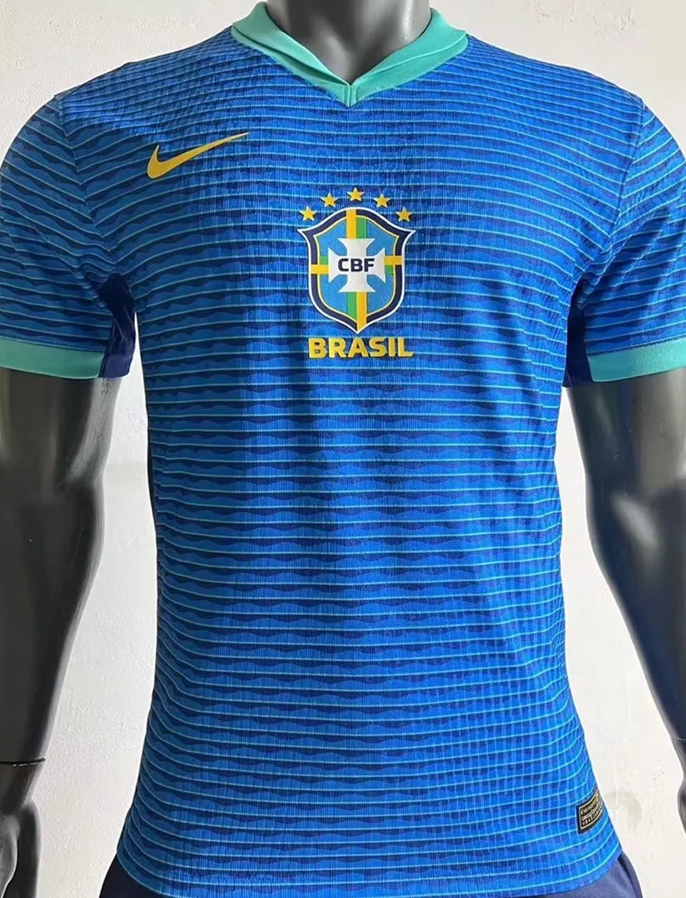 2024/25 Brazil Away Blue Player Version Jersey Front