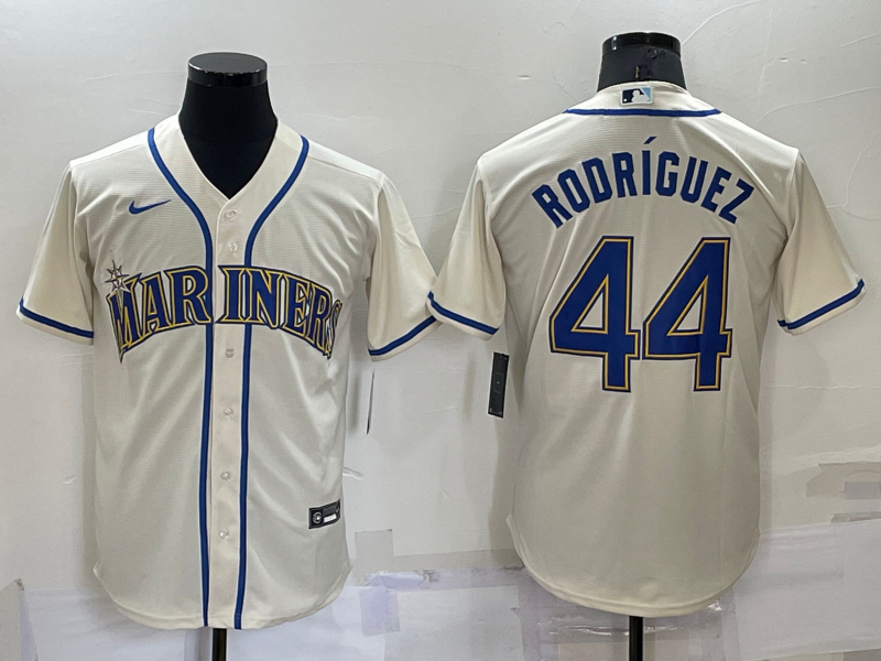 Men's Seattle Mariners Julio Rodriguez #44 Beige Replica Baseball Jerseys