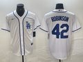 Men's Los Angeles Dodgers Jackie Robinson #42 White Limited Player Jerseys