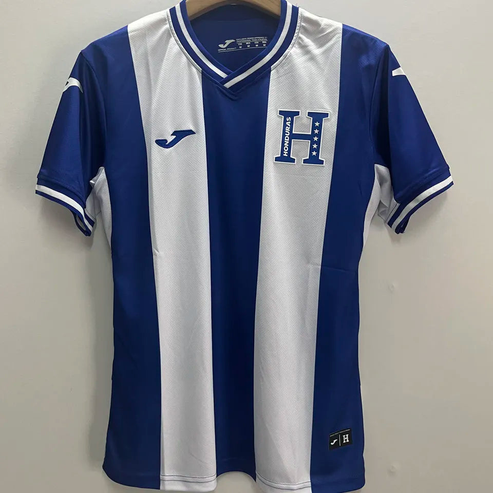 2023 EL Salvador Home Blue Fans Soccer Jersey Detail 2