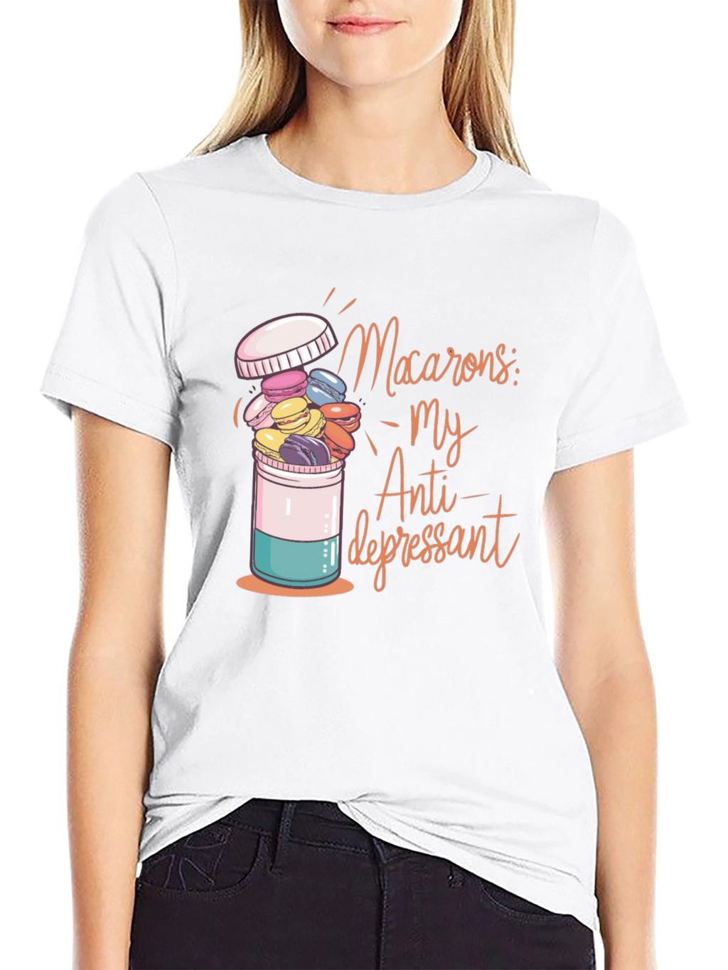 Macaron Antidepressant Graphic T-Shirt