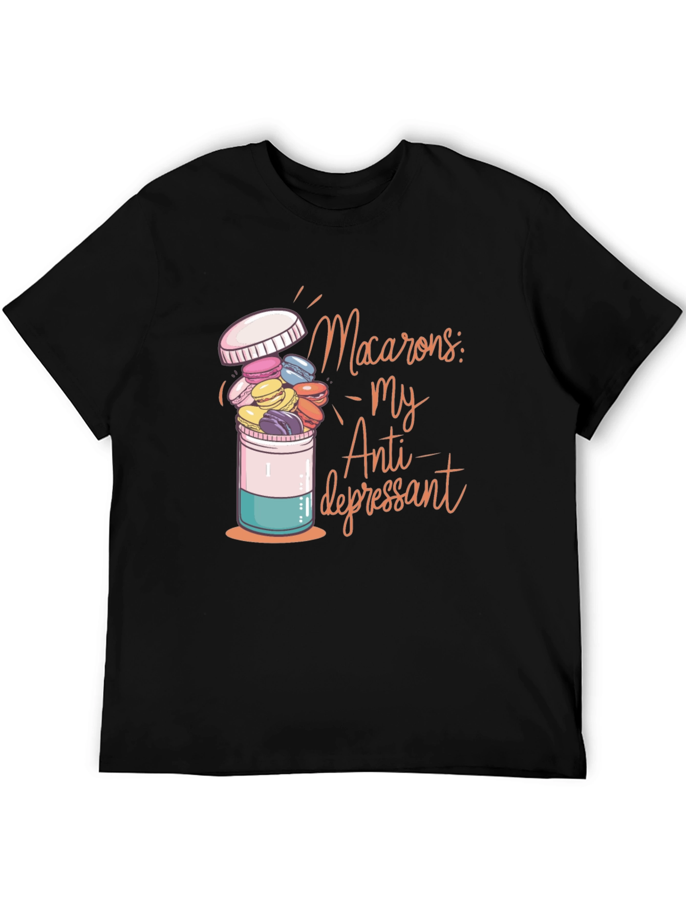 Macaron Antidepressant Graphic T-Shirt