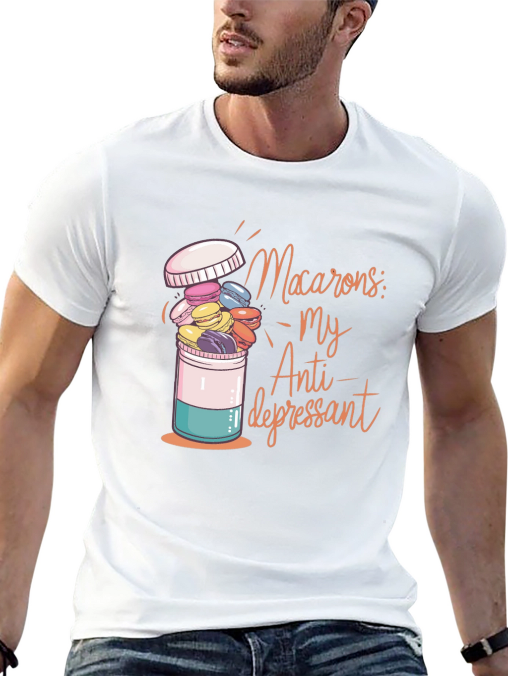 Macaron Antidepressant Graphic T-Shirt