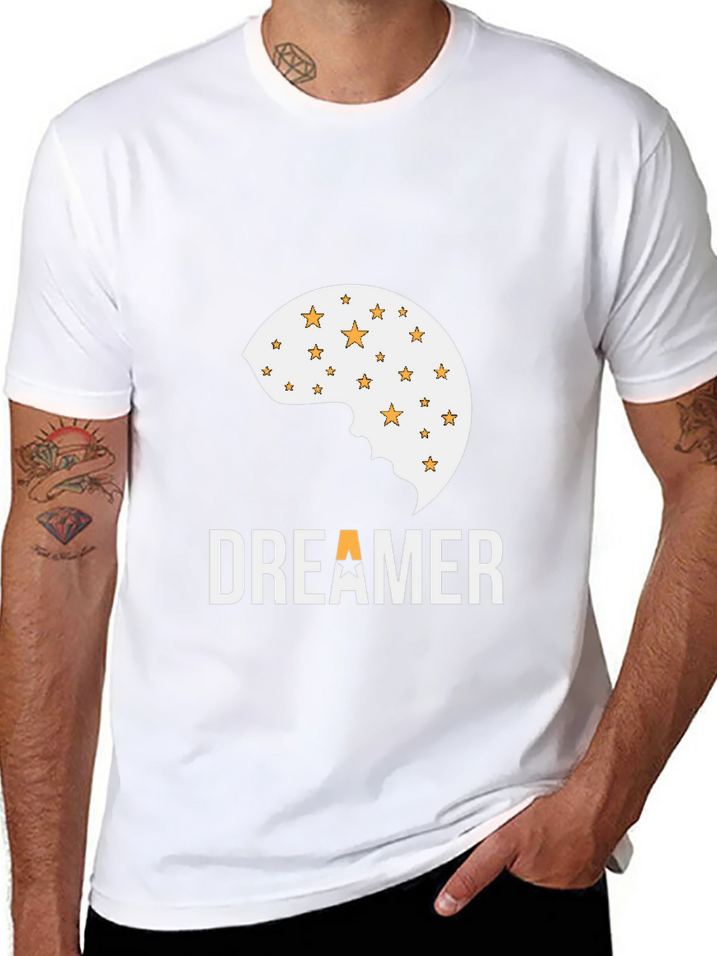 Dreamer T-Shirt - Moon & Stars Graphic Tee
