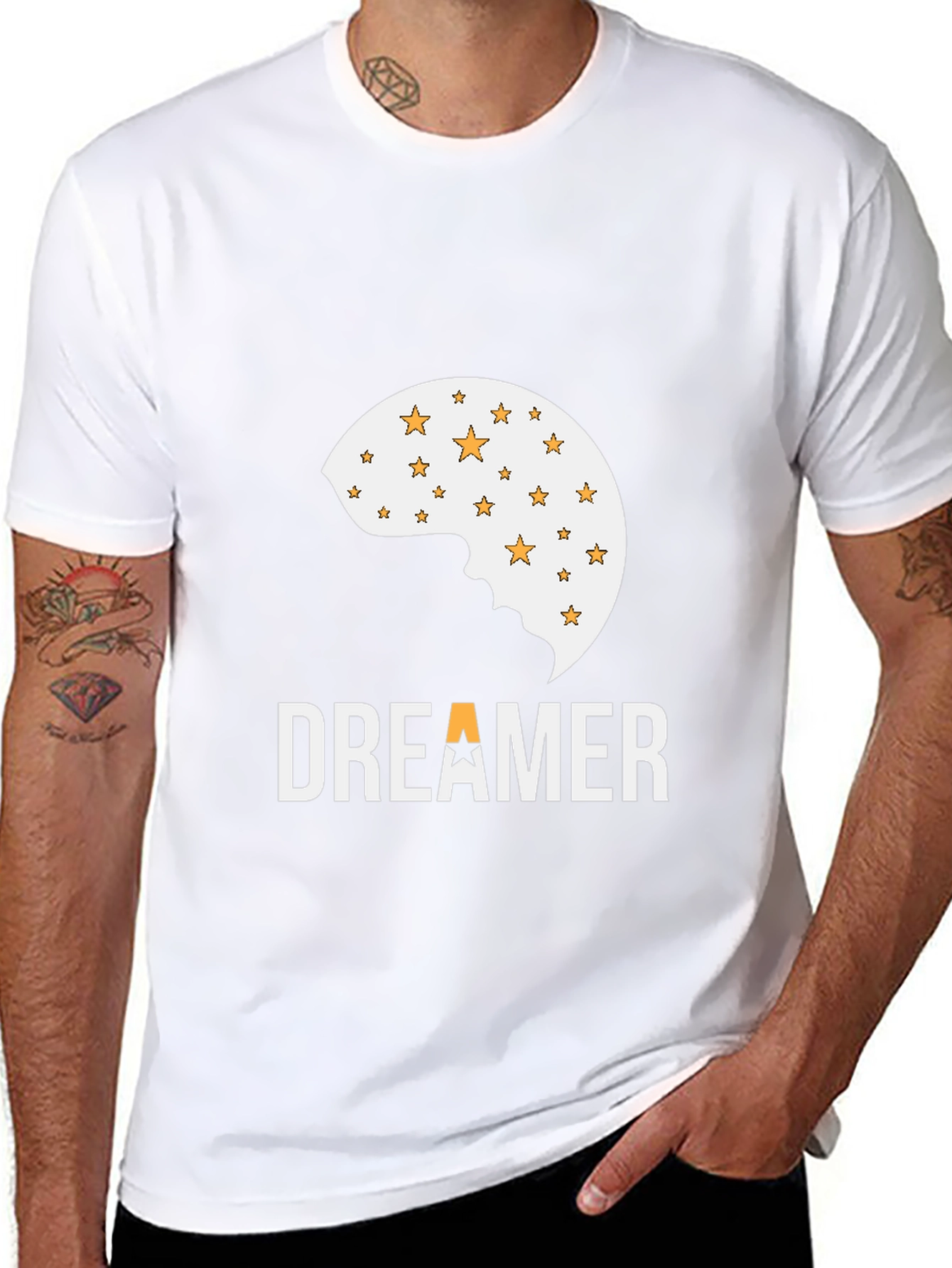 Dreamer T-Shirt - Moon & Stars Graphic Tee