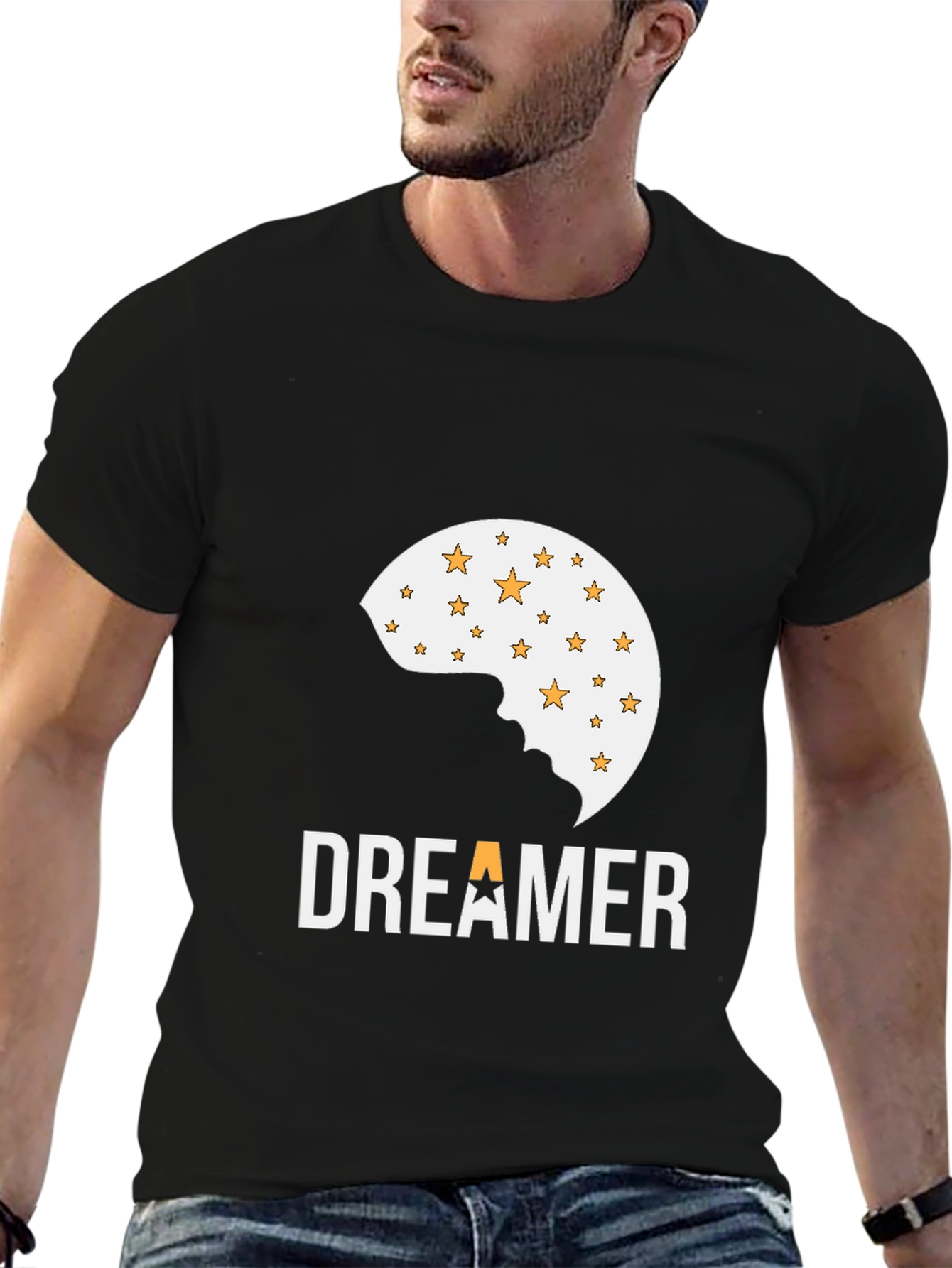 Dreamer T-Shirt - Moon & Stars Graphic Tee
