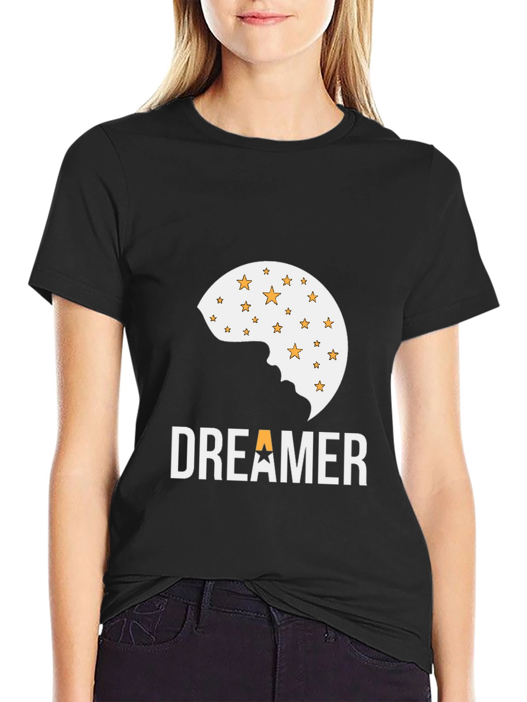 Dreamer T-Shirt - Moon & Stars Graphic Tee