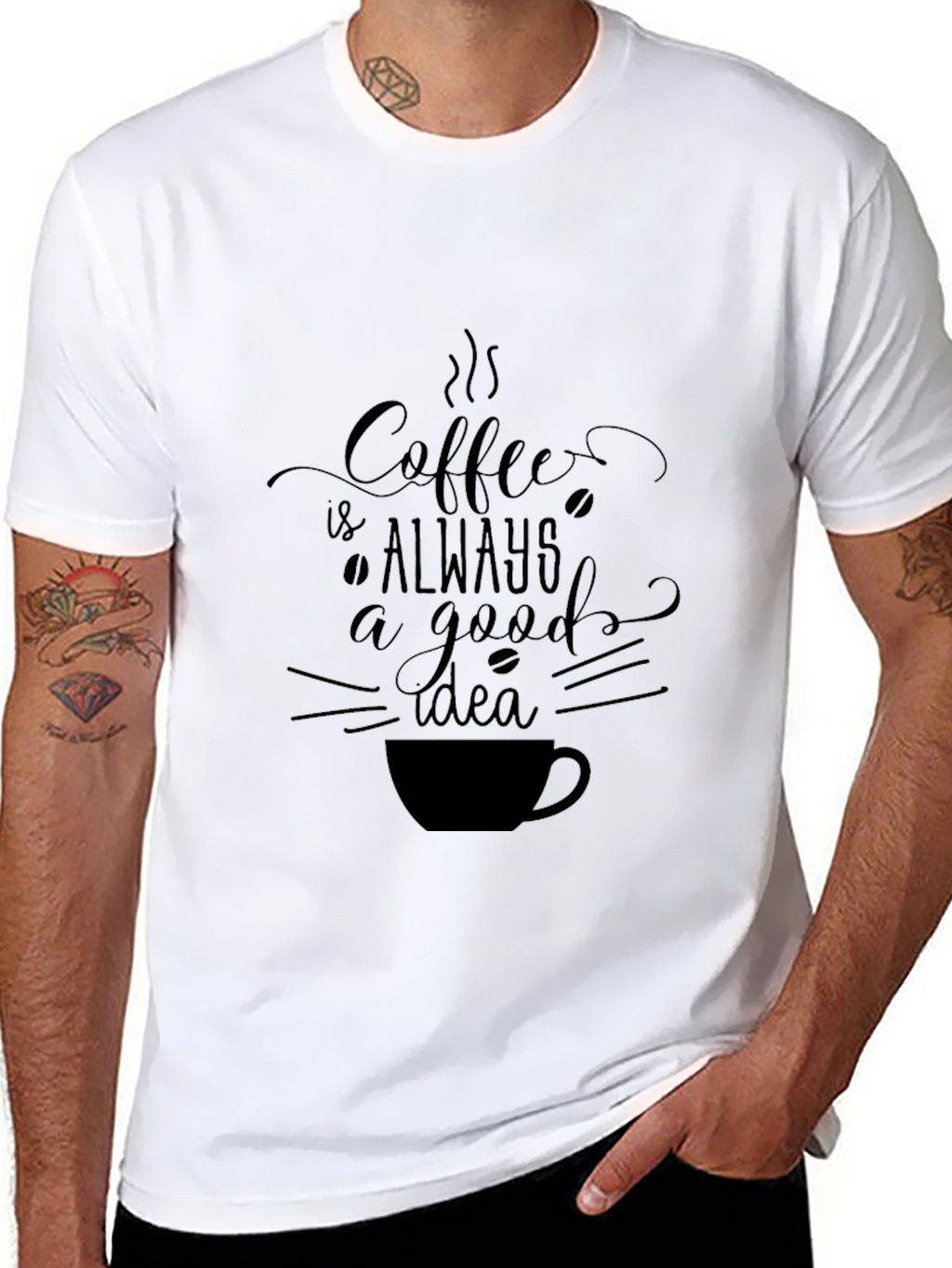 Coffee Always a Good Idea Black T-Shirt