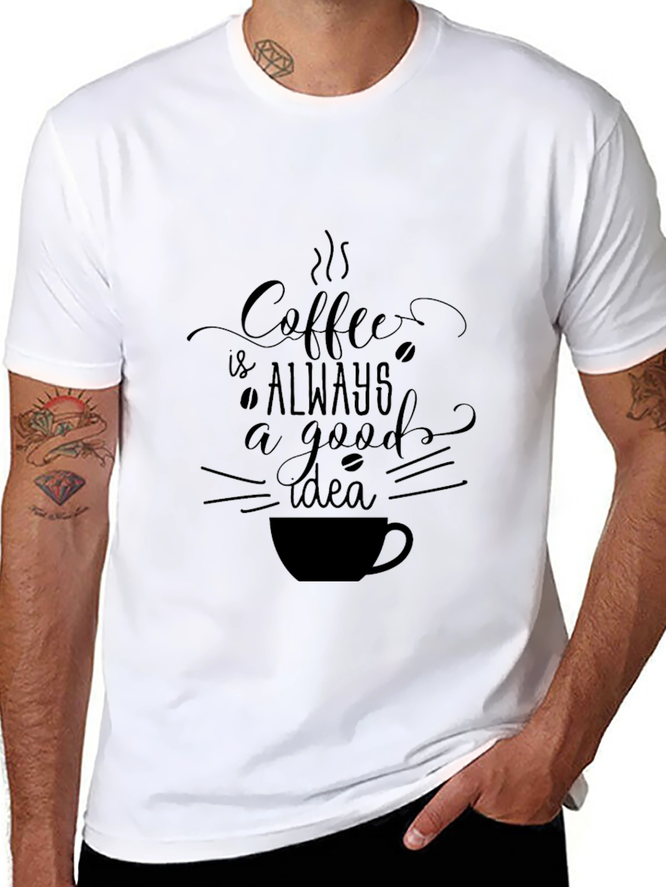 Coffee Always a Good Idea Black T-Shirt