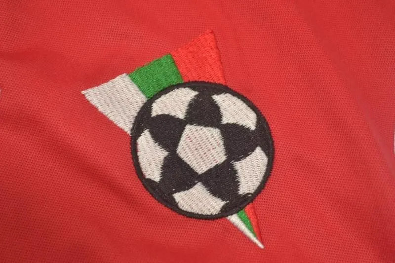 1994 Bulgaria Away Red Retro Soccer Jersey Detail 2