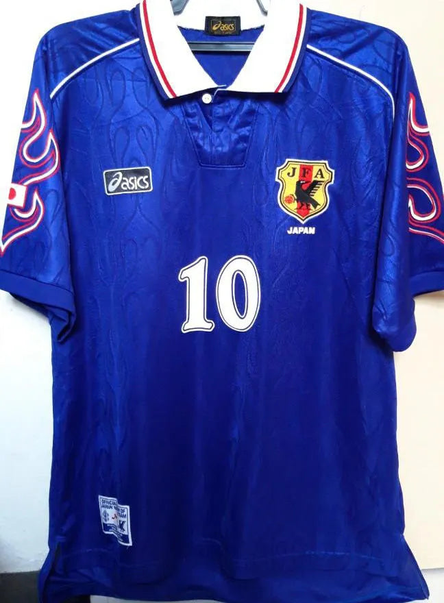 1998 Japan Home Blue Retro Long Sleeve Retro Jersey Detail 1