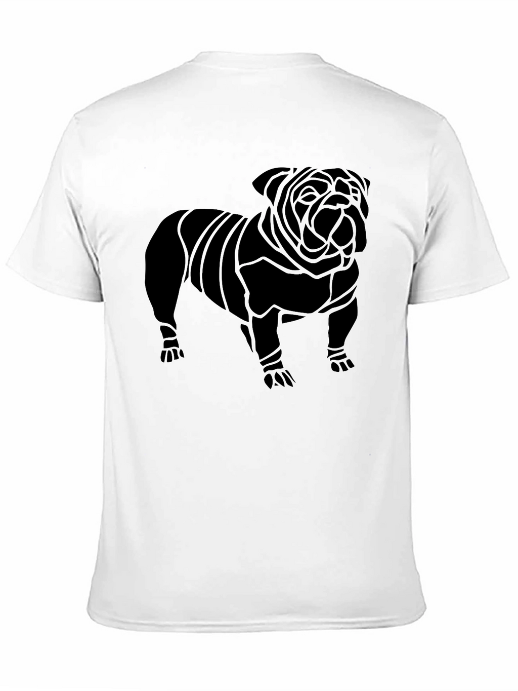 Black Bulldog Graphic Tee - Stylish Canine Design