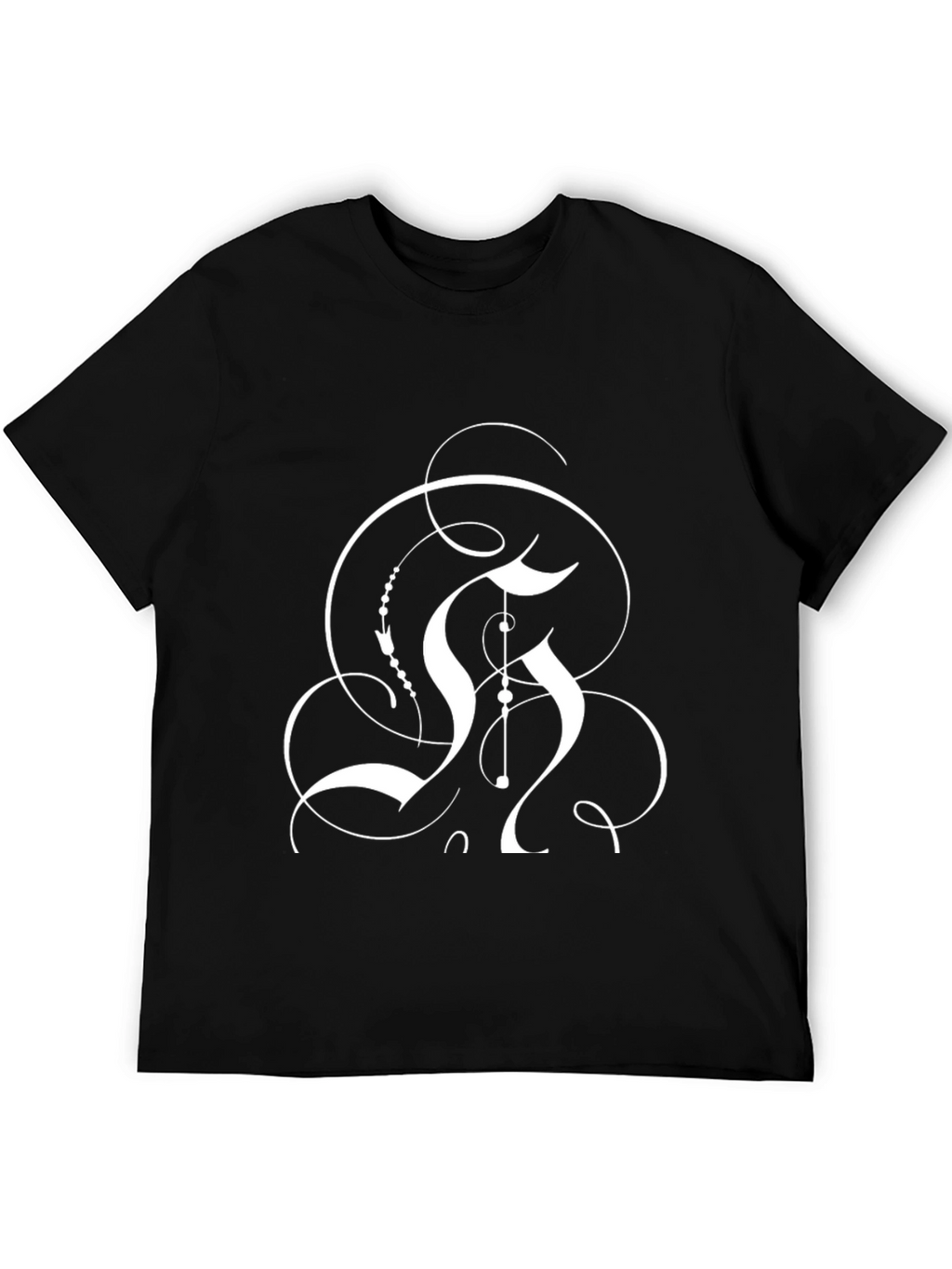 Abstract Graphic Black T-Shirt - Modern Style