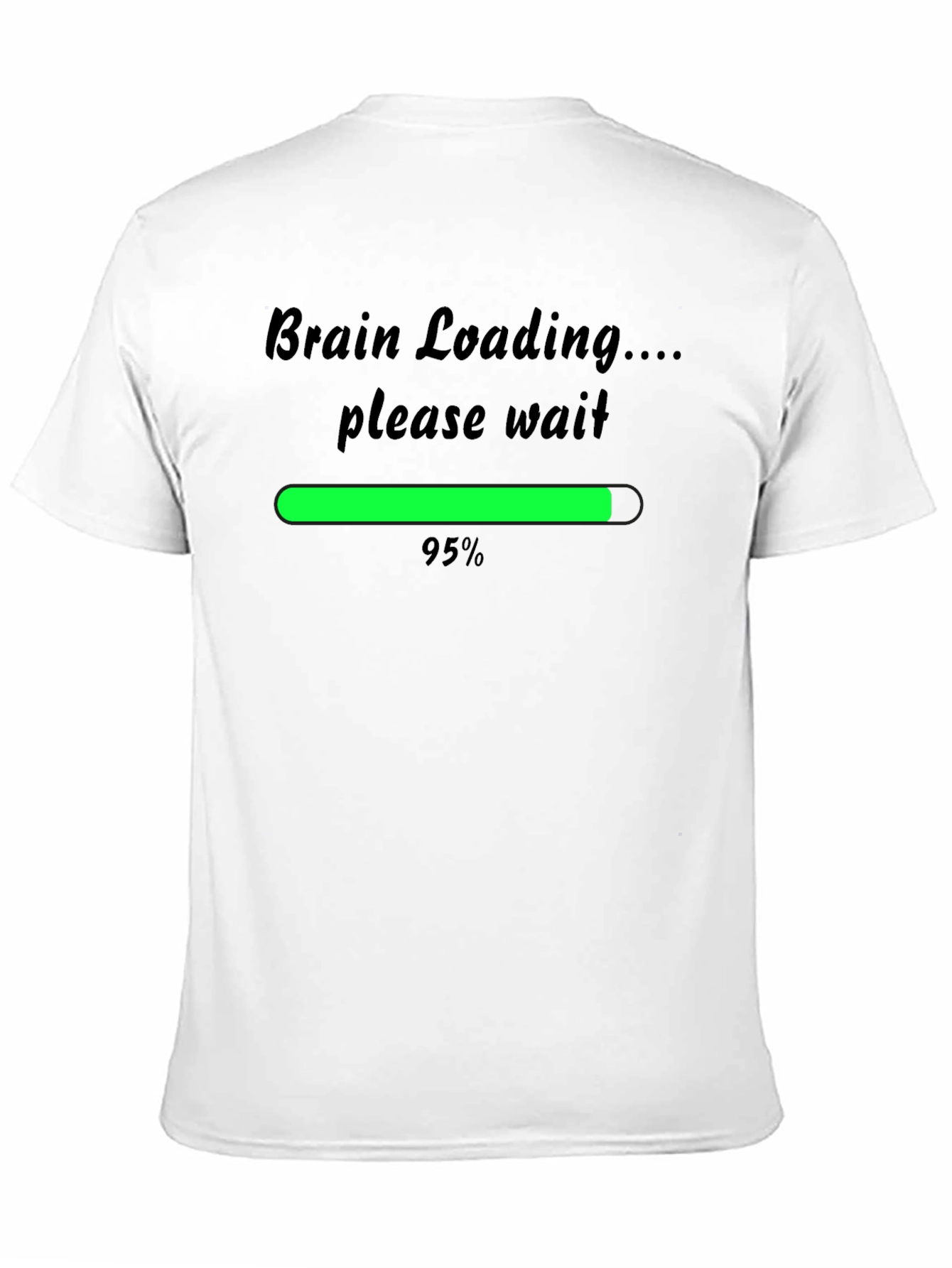 Brain Loading Funny Mens T-Shirt - Black