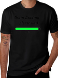 Brain Loading Funny Mens T-Shirt - Black