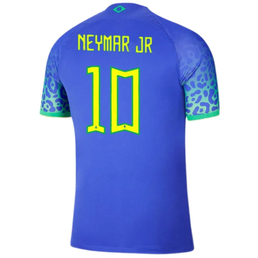 2022/23 Brazil Away 1:1 Quality Blue Fans Soccer Jersey Detail 3