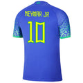 NEYMAR JR #10 Brazil Away Blue Fans Jersey 2022/23 ★★ Front