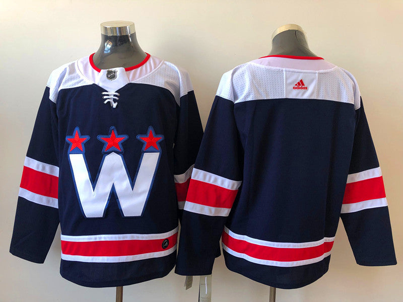 Men's Washington Capitals Navy Alternate Premier Breakaway Blank Jerseys