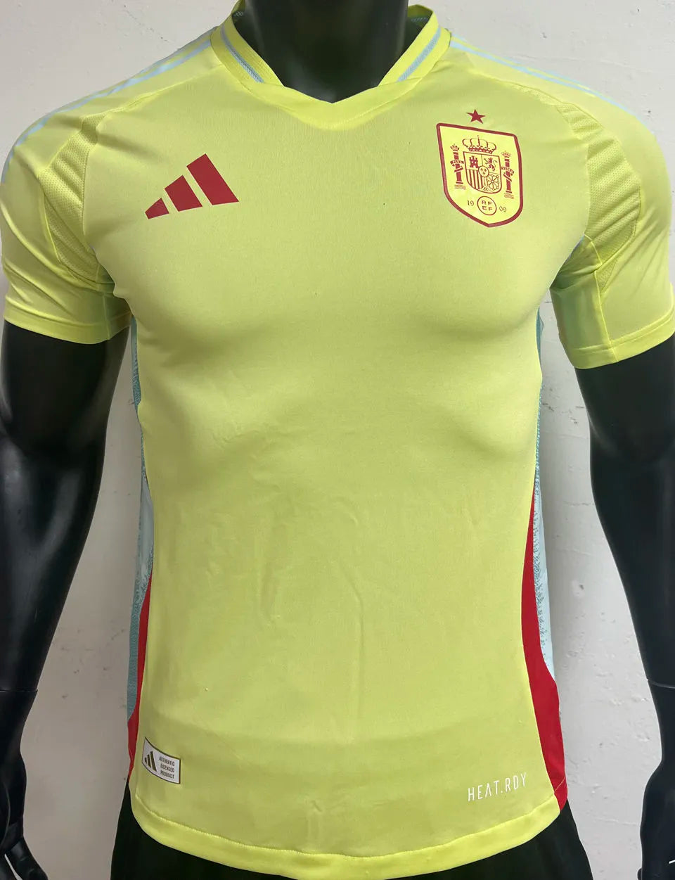 2024/25 Spain Away Yellow Player Version Soccer Jersey Front