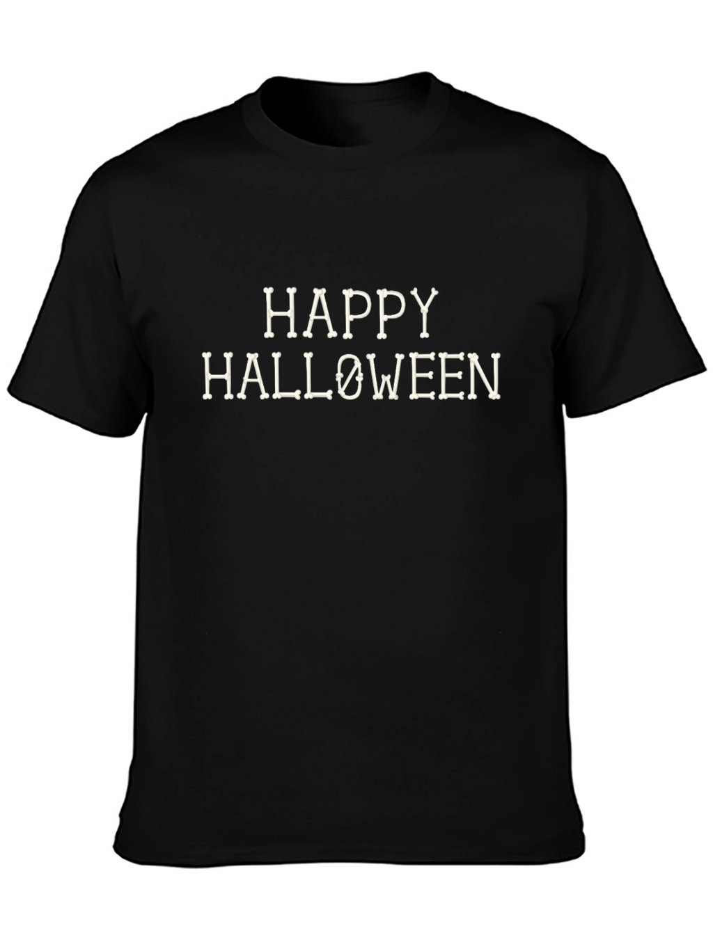 Happy Halloween Bone Lettering T-Shirt