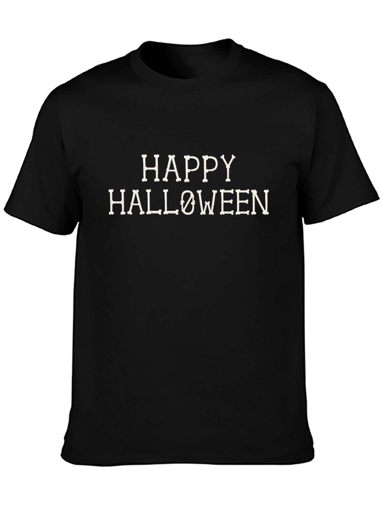 Happy Halloween Bone Lettering T-Shirt