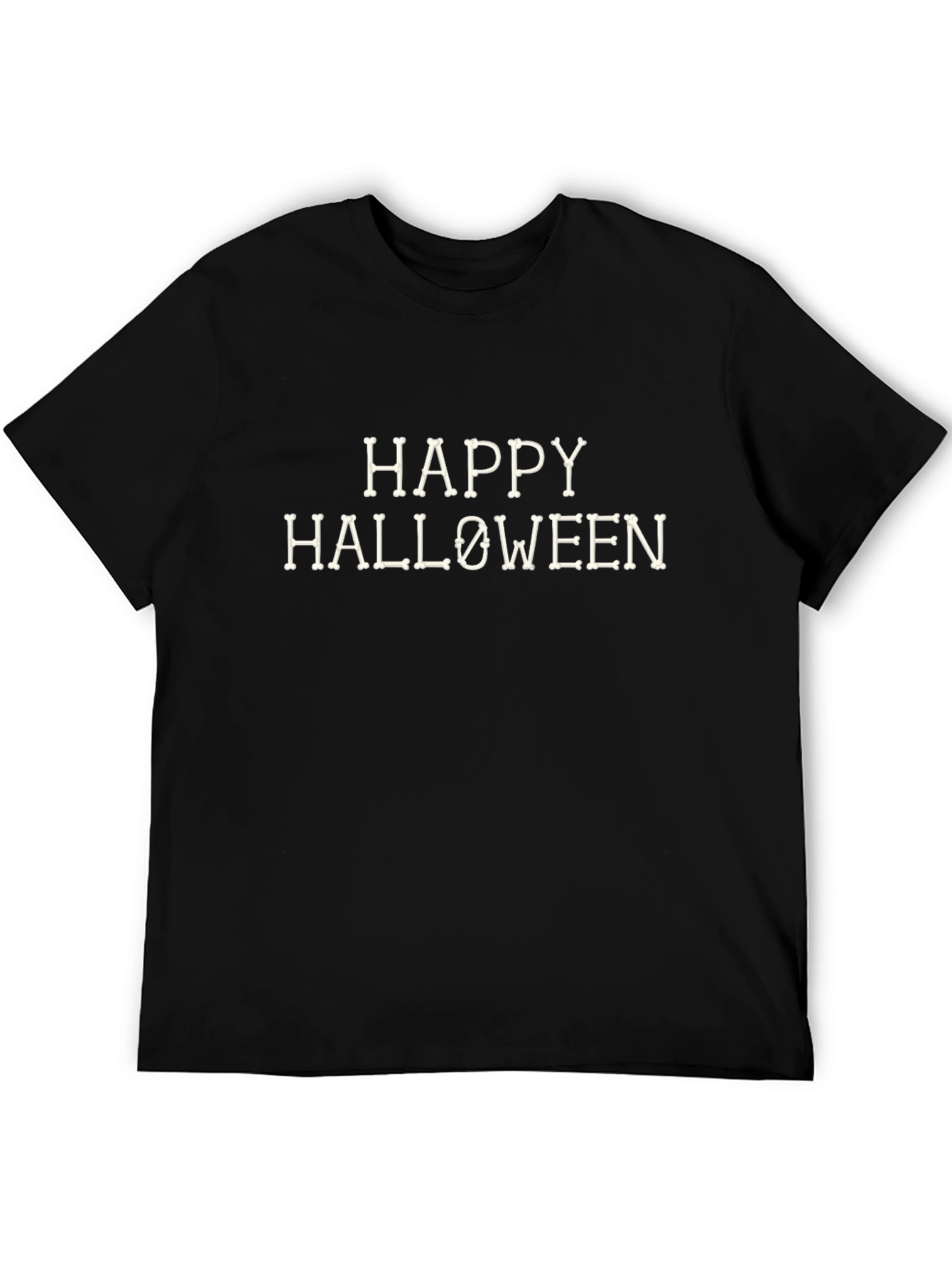 Happy Halloween Bone Lettering T-Shirt
