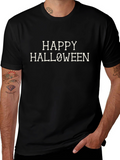 Happy Halloween Bone Lettering T-Shirt