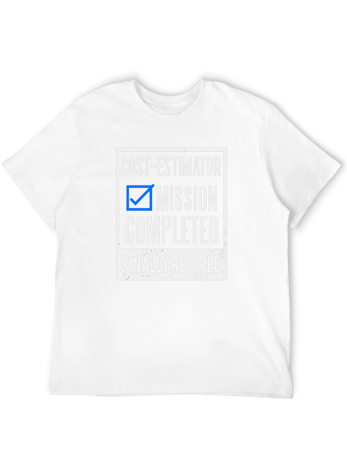 Cost-Estimator Mission Completed Retired Black T-Shirt