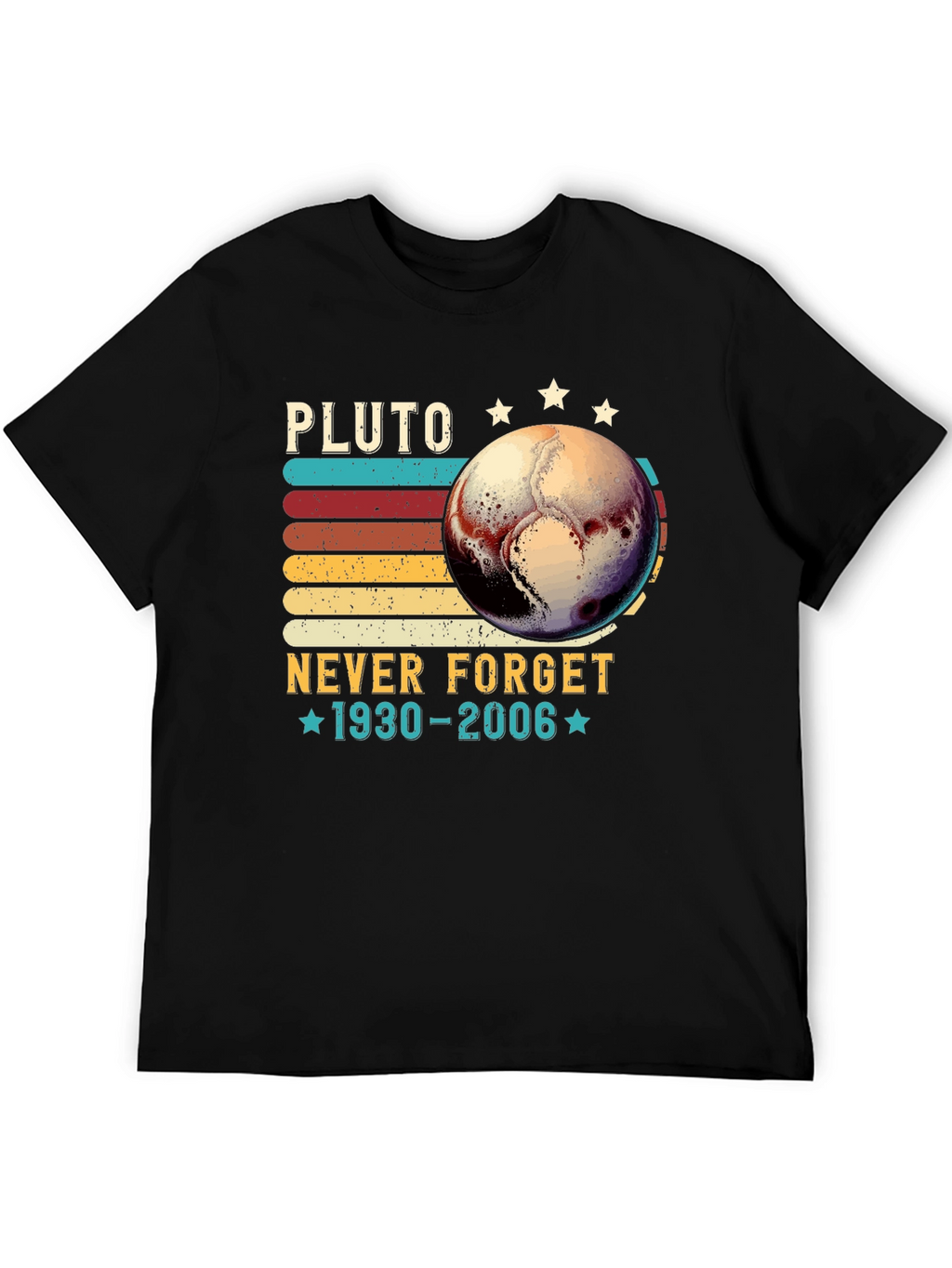 Pluto Never Forget T-Shirt - Retro Design