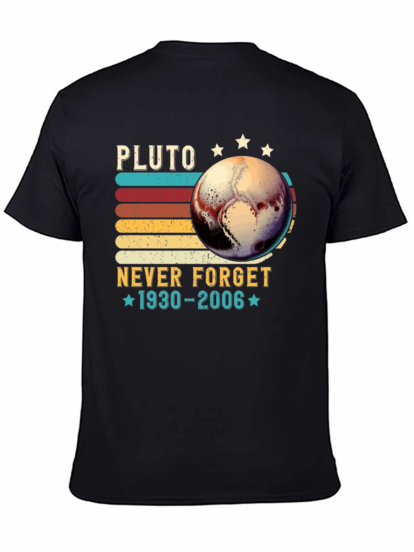 Pluto Never Forget T-Shirt - Retro Design
