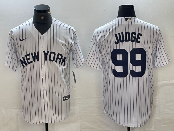 Men's New York Yankees Aaron Judge #99 White Limited Jerseys