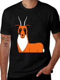 Cartoon Antelope Graphic T-Shirt - Unisex